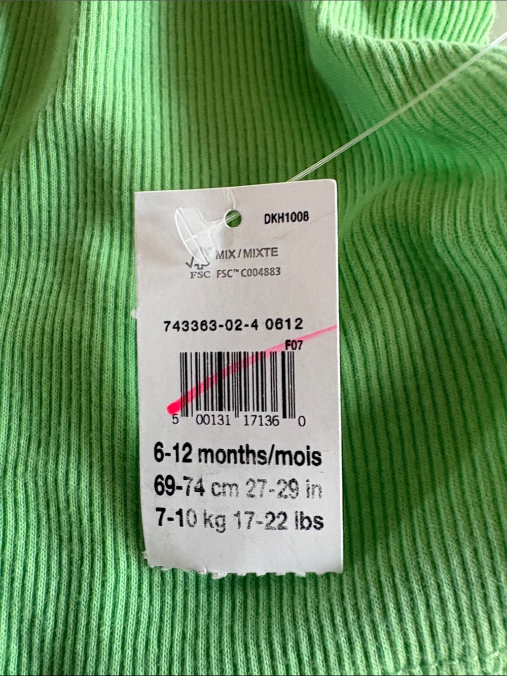 GAP Bright Green Ribbed Two-Piece Matching Set - Picture 3 of 5